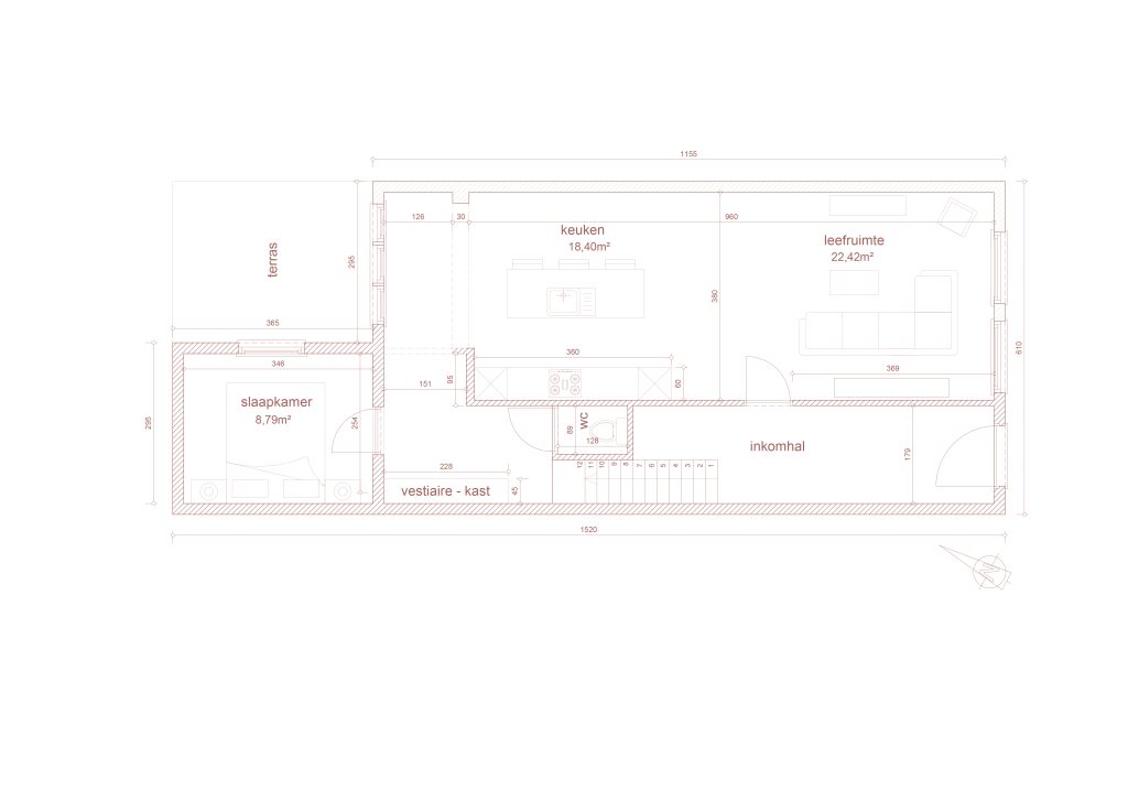 2D plan rood